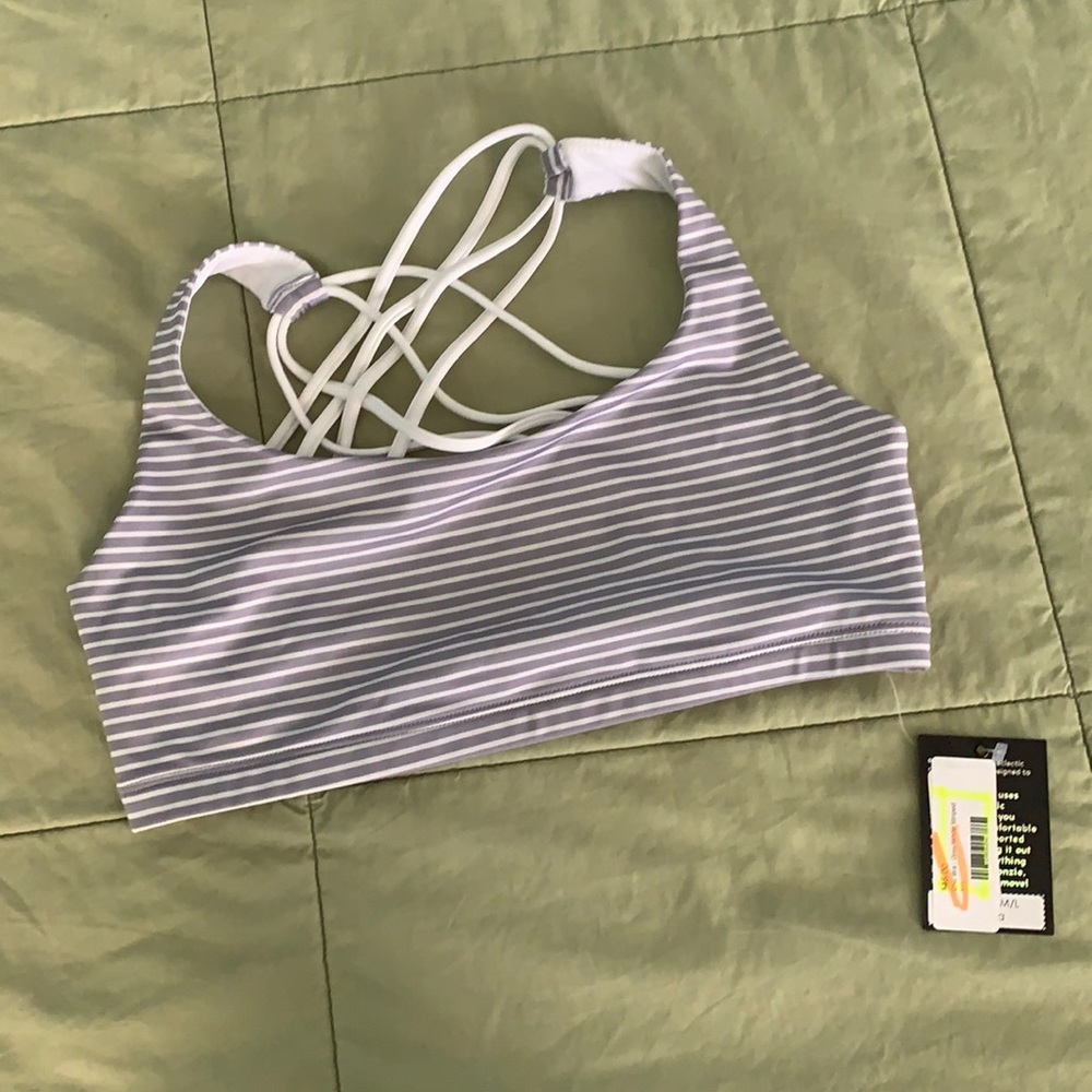 ONZIE Flow Chic Bra Grey and White Striped M/L